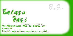 balazs hazi business card